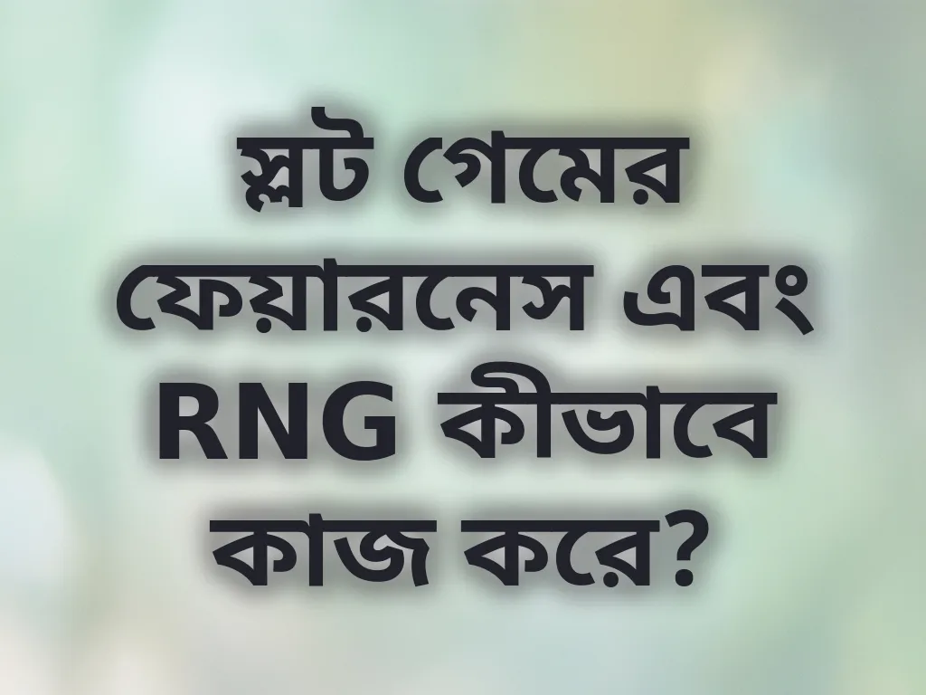 স্লট গেমের ফেয়ারনেস এবং RNG কীভাবে কাজ করে?